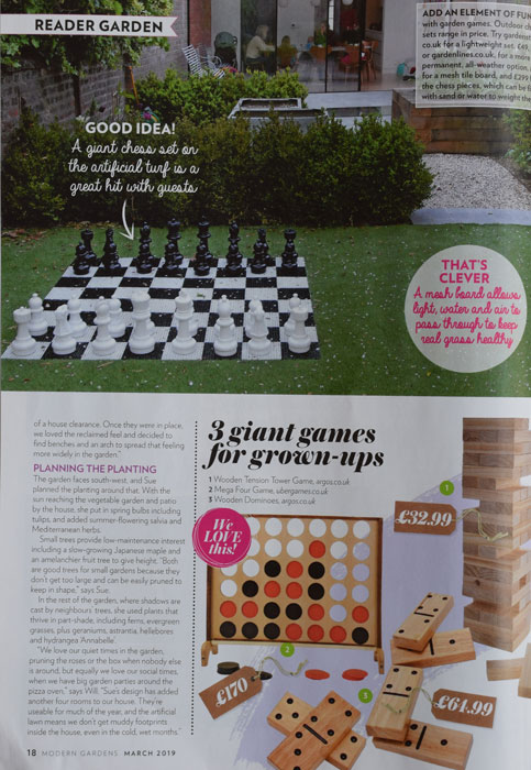 Garden chess set